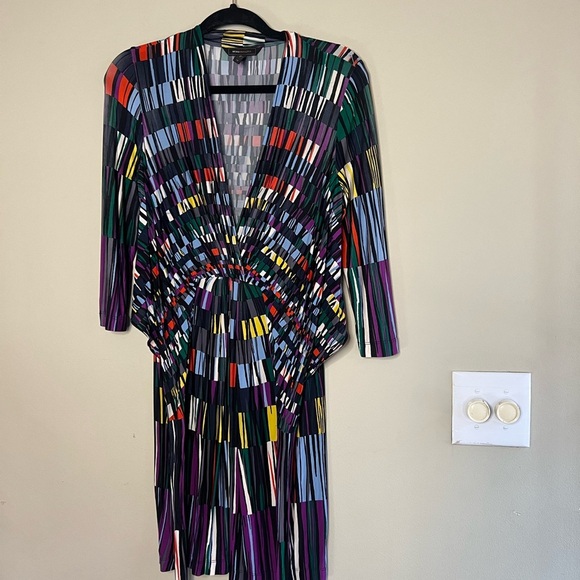 BCBGMaxazria Adele Wrap Multicolor Dress - Picture 5 of 16